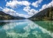 Hoch tauchen im österreichischen Weissensee