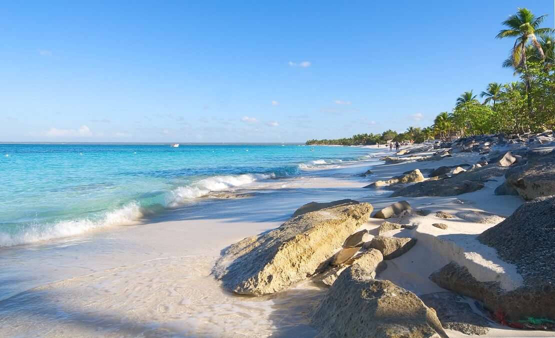 Der weiße Strand von Isla Catalina