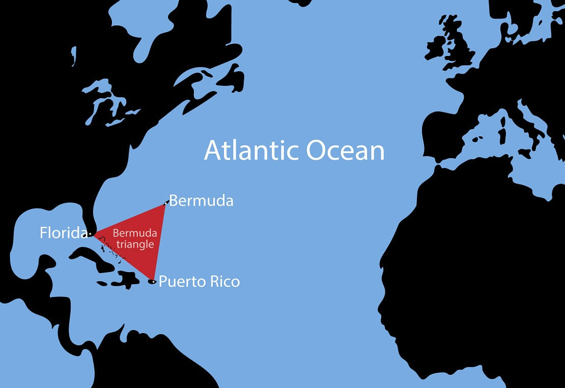 Karte des Bermuda-Dreiecks