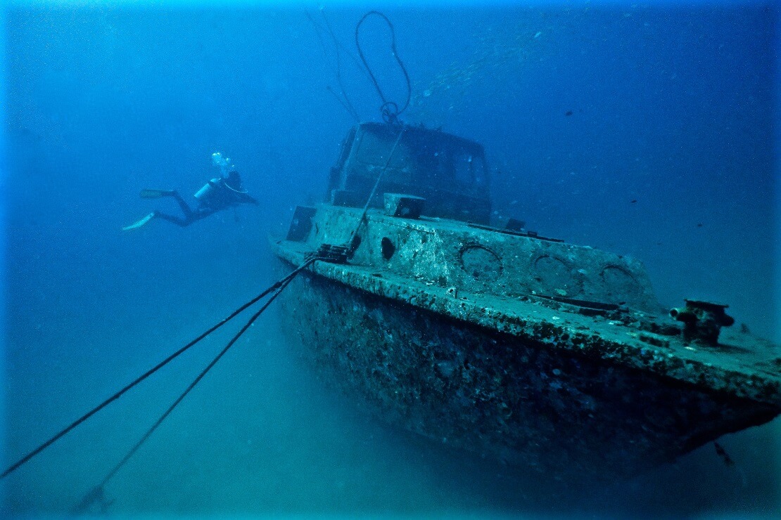 Eines der Police Wrecks der Perhentian Islands