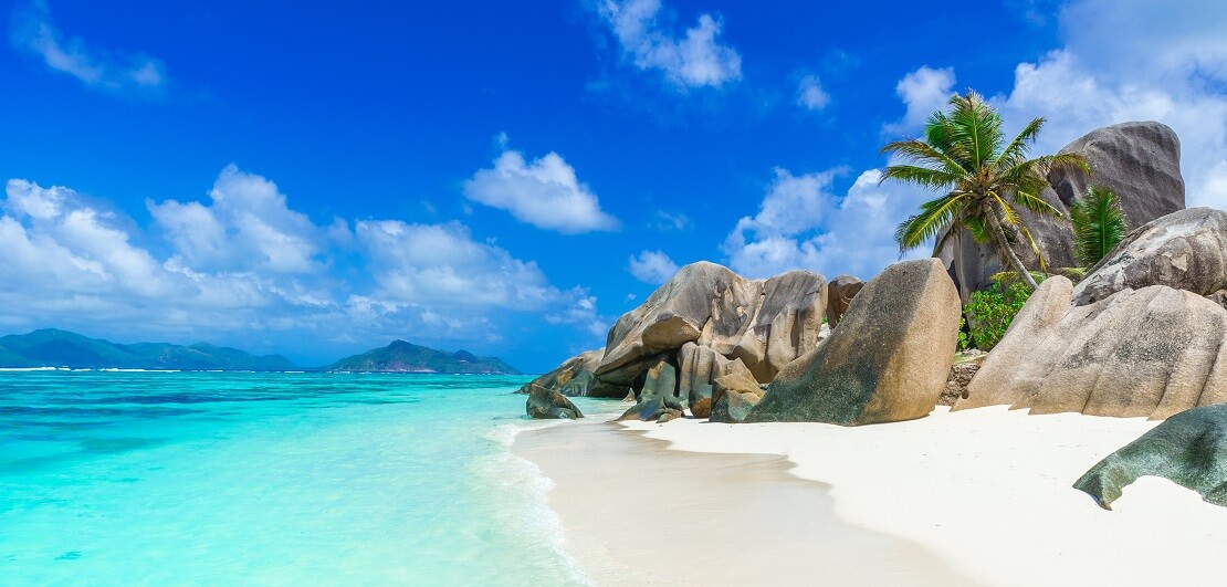 Der Strand der Seychellen