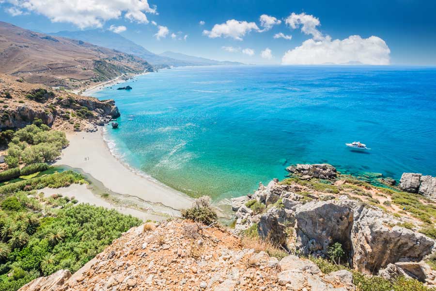 Preveli Beach Kreta von oben