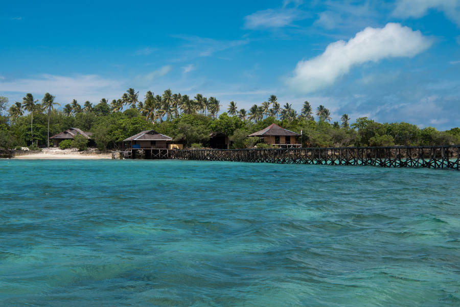 Ein Urlaubsresort auf einer indonesischen Insel