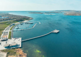 Panoramablick auf den Geiseltalsee